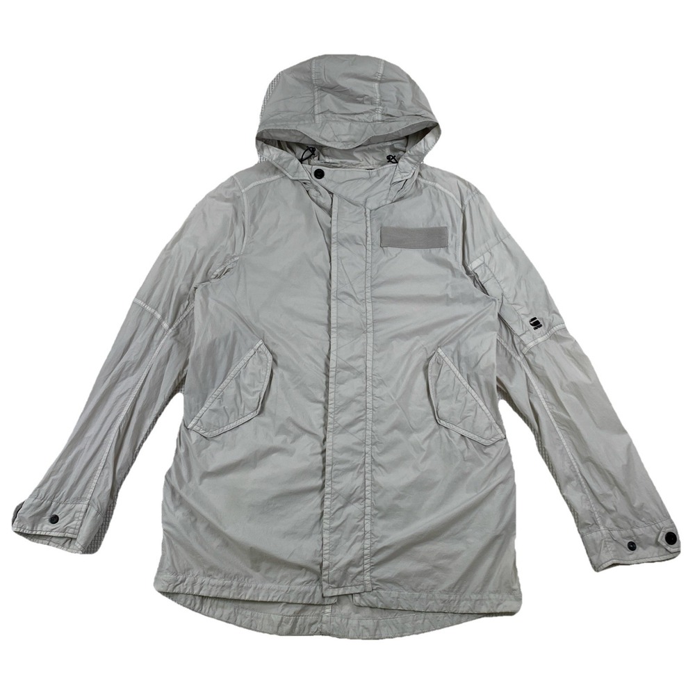 G-STAR Raw Batt Hdd Parka Loose Hooded Jacket Gray Marble Men's XS